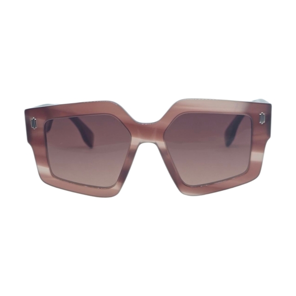 FENDI Stylish Brown STRIPED  Sunglasses - Picture 1 of 5